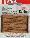 Rayher Schmuckkordel 20m 1mm kastanie