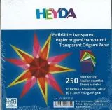 Faltbl�tter transparent 10 Farben 10 x 10cm