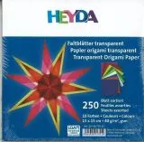 Faltbl�tter transparent 10 Farben 15 x 15cm