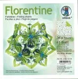 Florentine Faltbl�tter Mille fleurs 15x15cm 65 Blatt gr�n/hellgr�n