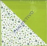 Florentine Faltbl�tter Mille fleurs 15x15cm 65 Blatt gr�n/hellgr�n