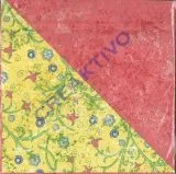 Florentine Faltbl�tter Paradiso 10x10cm 65 Blatt gelb/rosa