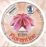 Florentine Faltbl�tter P�nktchen 10cm rund 65 Blatt rosa/rot