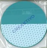 Florentine Faltbl�tter P�nktchen 10cm rund 65 Blatt hellblau/t�rkis