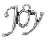 Rockstars Metall-Anh�nger-Joy altsilber 15 mm