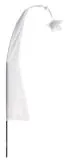 Stoff-Gartenfahne Stern 62x10 cm wei�
