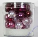 Renaissance Glaswachsperlen Gro�loch halbtransp. 10mm lila Mix