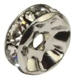 Strass-Rondelle mit Kristallsteinen 8mm platin