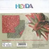 Faltbl�tter 15x15 cm Stardust rot