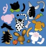 Serie Farm - Stanzbogen Tierk�pfe (Restbestand)