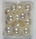 Renaissance Glaswachsperlen, 12 mm � wei�
