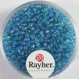 Rocailles 2 mm � transp. gel�stert t�rkis