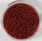 Pracht Rocailles 2,6mm Silbereinzug rot 17g