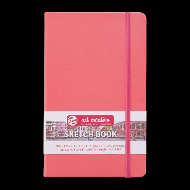 Talens Art Creation Sketch Book 13x21cm coral red