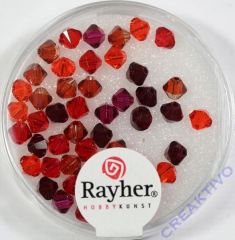 Swarovski Kristall-Schliffperlen 4mm 50St rot-Töne
