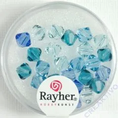 Swarovski Kristall-Schliffperlen 6mm 25St blau-Tne (Restbestand)