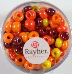 Rayher Glas Grolochradl opak 5,4mm rot-gelb Tne