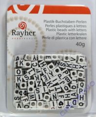 Plastik-Buchstaben-Perlen 40g 5mm x 5mm