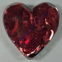 Pailletten-Streuteile Doppel-Herz 23x31 mm PVC-Herzbox, 30 g