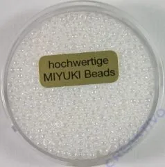 Miyuki Beads 2,2mm 12g pearl white