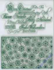 Silikon-Stempel Weihnachtshintergrund und Schrift