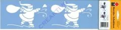 Marabu Schablone 10x33cm Scating Santas