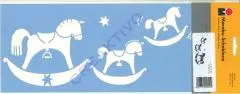 Marabu Schablone 15x33cm Rocking Horses