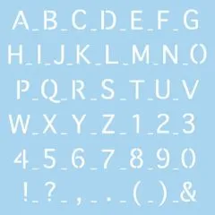 Rayher Schablone, Schrift , 30x30 cm, 1 St�ck
