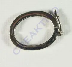 Pracht Verschluss platin klein oval