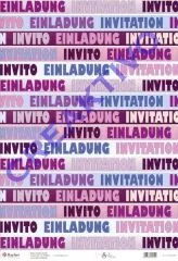 Motivkarton Einladung/ Danke blauviolett (Restbestand)