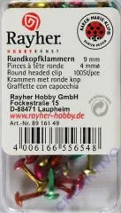 Rundkopfklammern 9mm bunt 100 St�ck