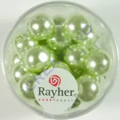 Renaissance Glaswachsperlen, 10 mm � lindgr�n