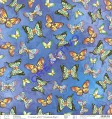 Premium Glitter Scrapbook paper Schmetterlinge 74