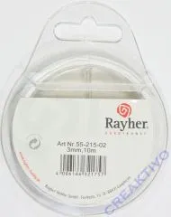 Rayher Organzaband 3mm 10m wei