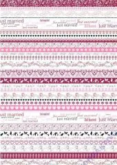 Bastelkarton Just married Bord�re rot (Restbestand)