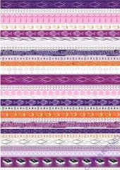 Bastelkarton Kommunion / Konfirmation violett Bord�re