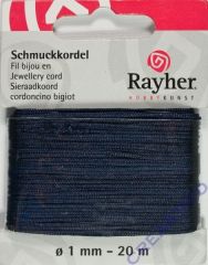 Rayher Schmuckkordel 20m 1mm dunkelblau