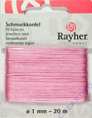 Rayher Schmuckkordel 20m 1mm rosé