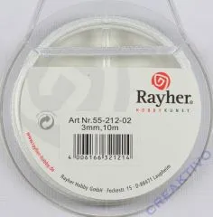 Rayher Satinband 3mm 10m wei