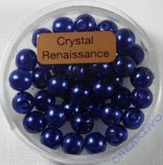 Crystal Renaissance Perlen 6mm dunkelblau