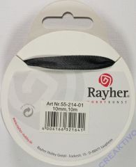 Rayher Satinband 10mm 10m schwarz
