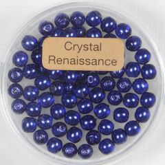 Crystal Renaissance Perlen 4mm dunkelblau