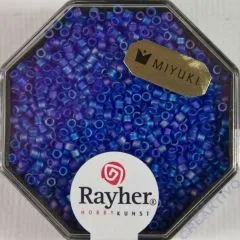 Delica Rocailles 1,6mm Rainbow transparent matt royalblau