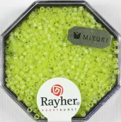 Delica Rocailles 1,6mm Rainbow transparent matt apfelgr�n