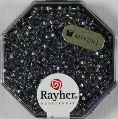 Delica Rocailles 1,6mm transparent Rainbow lichtblau