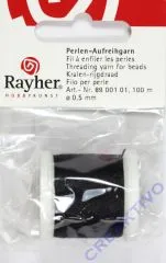 Rayher Perlenaufreihgarn  0,5mm 100m schwarz