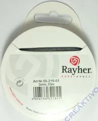 Rayher Organzaband 3mm 10m schwarz