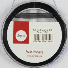 Rayher Organzaband 7mm 10m schwarz