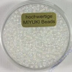 Miyuki Beads 2,2mm 12g inside white rainbow