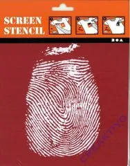 Screen Stencil Schablone 20x20cm Fingerabdruck